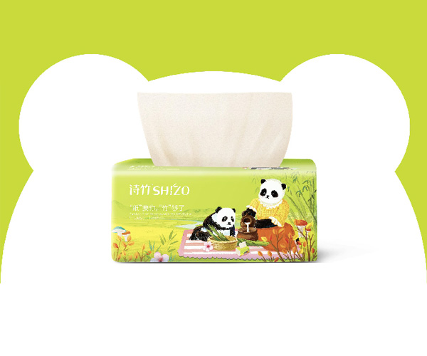 詩竹紙巾品牌與產(chǎn)品包裝設計-竹纖維紙